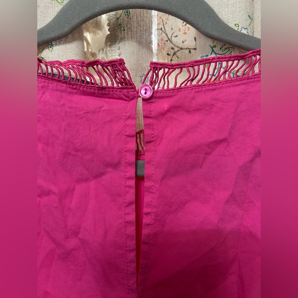 2/$28 Strut & Bolt Ladder Trim Midi Dress Fuschia Size Large - Picture 4 of 7